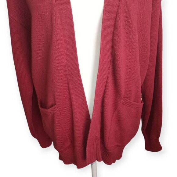 LOFT MAROON CARDIGAN SZ.M EUC. - Picture 3 of 7